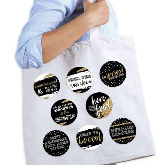 Big Dot of Happiness Reunited - 3 inch School Class Reunion Party Badge - Pinback Buttons - Set of 8 {3}