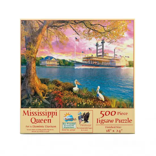 Sunsout Mississippi Queen 500 pc Jigsaw Puzzle 50030 {4}