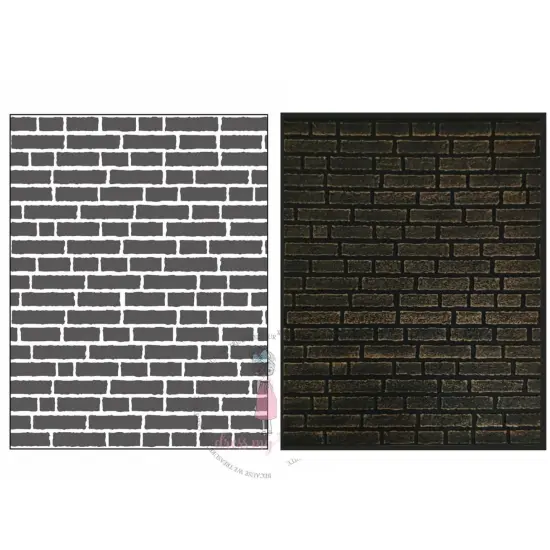 Dress My Craft Embossing Folder 4.25"X5.75"-Brick Wall {2}
