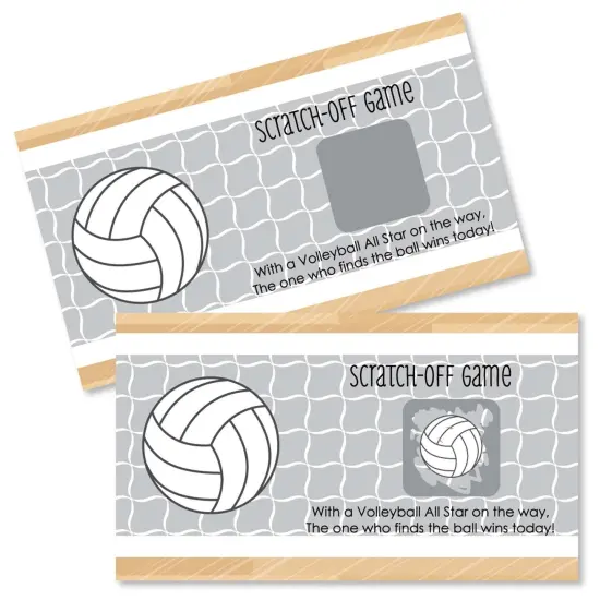 Big Dot of Happiness Bump, Set, Spike - Volleyball - Baby Shower or Birthday Party Game Scratch Off Cards - 22 Count {1}