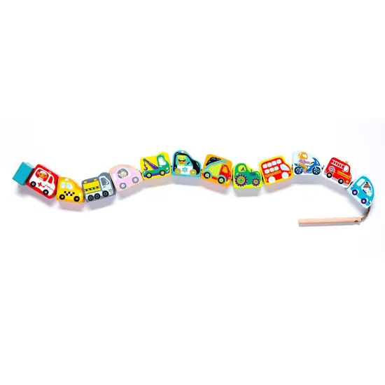 Wise Elk/Cubika Wooden Lacing Toy - Flying Cars {3}