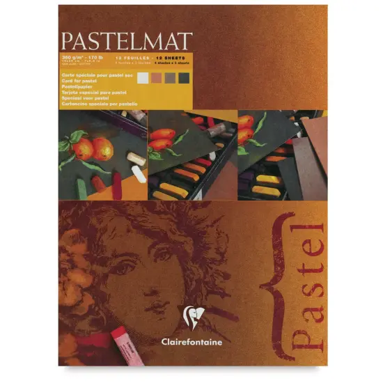 Clairefontaine Pastelmat Pad - 7" x 9-1/2", Assorted, Palette No. 2, 12 Sheets {1}