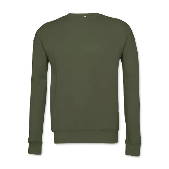 Bella + Canvas Unisex Sponge Fleece Drop Shoulder Sweatshirt - Military Green, X-Small {1}