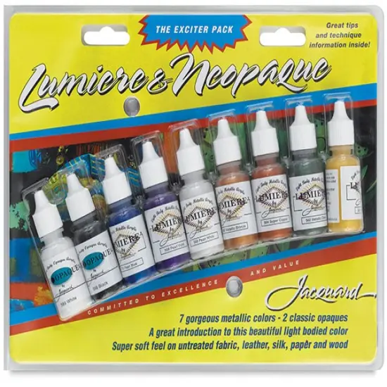 Jacquard Exciter Pack - 0.5 oz, Lumiere and Neopaque Colors, Set of 9 {1}