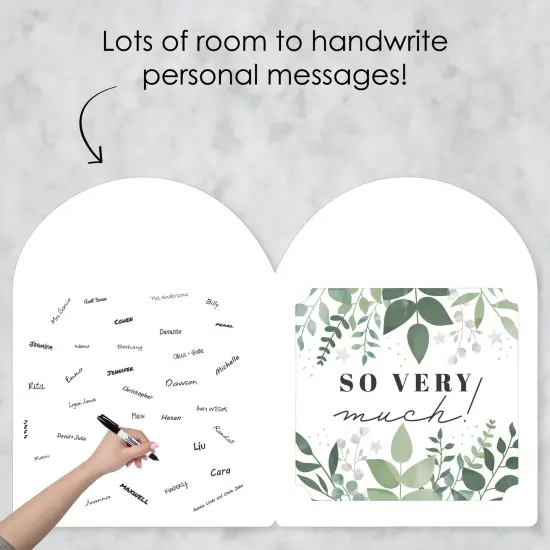 Big Dot of Happiness Boho Botanical - Greenery Thank You Giant Greeting Card - Big Shaped Jumborific Card - 16.5 x 22 inches {4}