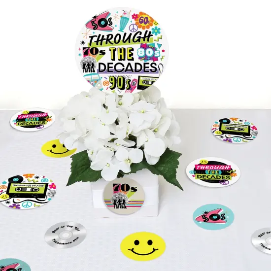 Big Dot of Happiness Through the Decades - 50s, 60s, 70s, 80s, and 90s Party Giant Circle Confetti - Party Decorations - Large Confetti 27 Count {7}