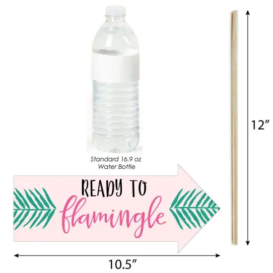 Big Dot of Happiness Funny Pink Flamingo - Party Like a Pineapple - Tropical Summer Photo Booth Props Kit - 10 Piece {4}