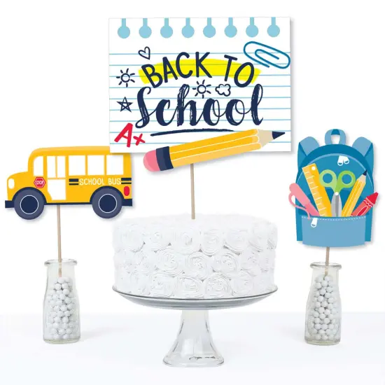 Big Dot of Happiness Back to School - First Day of School Classroom Decorations and Centerpiece Sticks - Table Toppers - Set of 15 {4}
