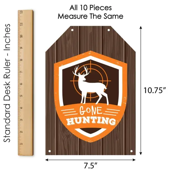 Big Dot of Happiness Gone Hunting - Hanging Vertical Paper Door Banners - Deer Camo Baby Shower or Birthday Party Wall Decor Kit - Indoor Door Decor {7}