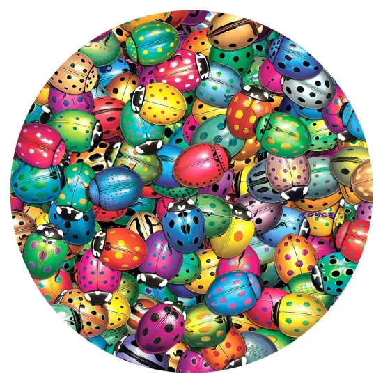 Sunsout Beetles Round Mania 500 pc Jigsaw Puzzle 31066 {1}
