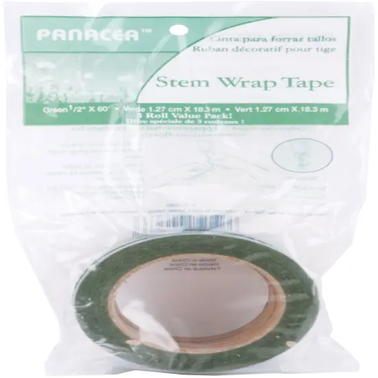 Panacea Stem Wrap Tape .5"X60' 3/Pkg-Green {1}