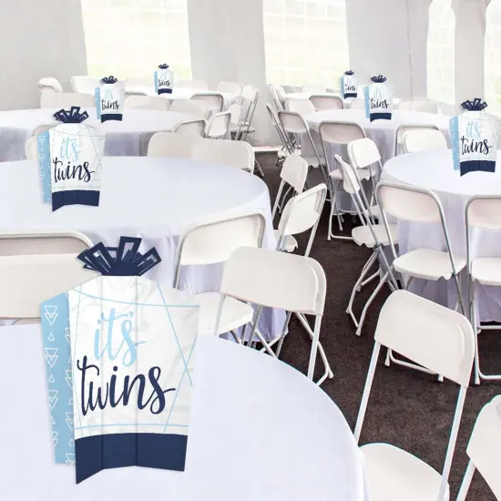 Big Dot of Happiness It's Twin Boys - Table Decorations - Blue Twins Baby Shower Fold and Flare Centerpieces - 10 Count {6}