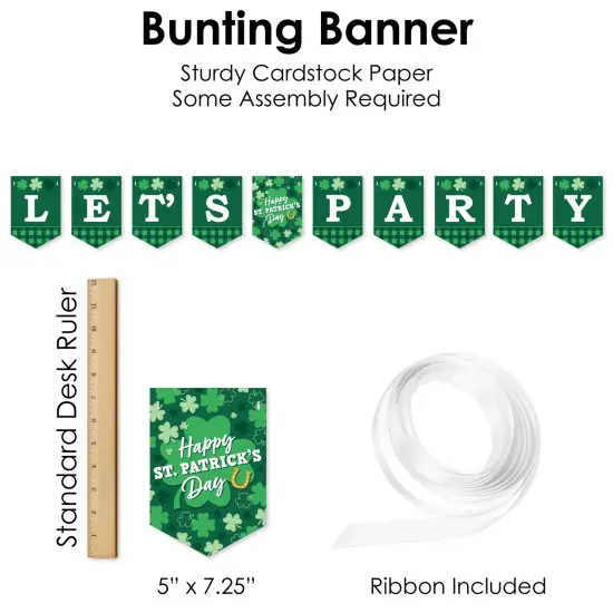 Big Dot of Happiness Shamrock St. Patrick's Day - Saint Paddy&rsquo;s Day Party Supplies Decoration Kit - Decor Galore Party Pack - 51 Pieces {7}