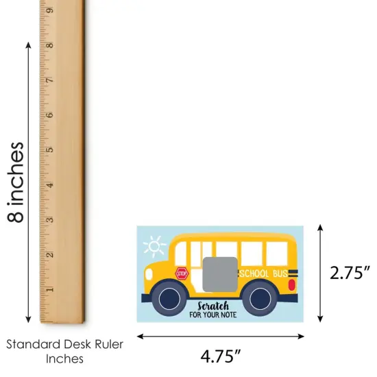 Big Dot of Happiness Back to School - First Day of School Kids Lunch Box Notes - Scratch Off Cards - 22 Count {7}