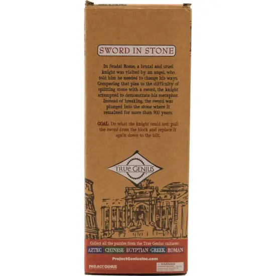 True Genius - Sword and Stone Brainteaser Puzzle Game {4}