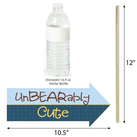 Big Dot of Happiness Funny Baby Boy Teddy Bear - Baby Shower Photo Booth Props Kit - 10 Piece {4}