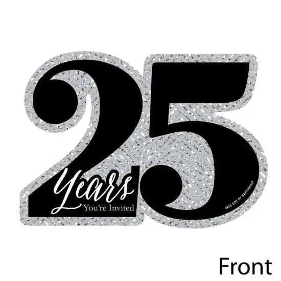 Big Dot of Happiness We Still Do - 25th Wedding Anniversary - Shaped Fill-in Invites - Anniversary Party Invitation Cards with Envelopes - Set of 12 {4}