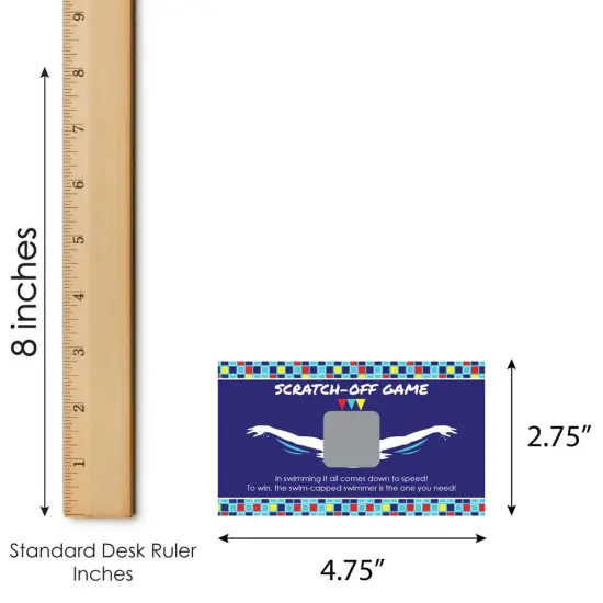 Big Dot of Happiness Making Waves - Swim Team - Swimming Party or Birthday Party Game Scratch Off Cards - 22 Count {7}