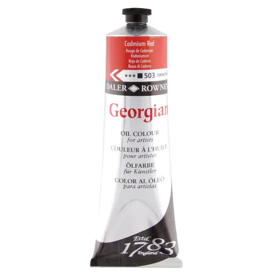 Daler-Rowney Georgian Oil Color - Cadmium Red, 225 ml tube {1}
