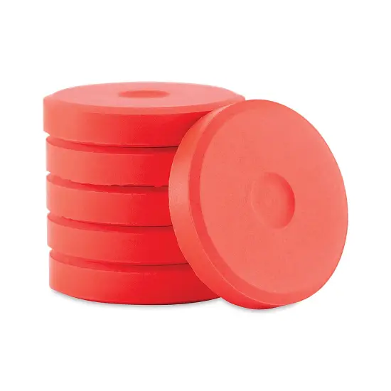 Richeson Tempera Cakes - Fluorescent Red, Pkg of 6 {1}