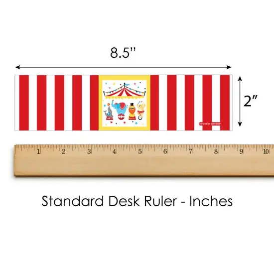 Big Dot of Happiness Carnival - Step Right Up Circus - Carnival Themed Water Bottle Sticker Labels - Set of 20 {6}