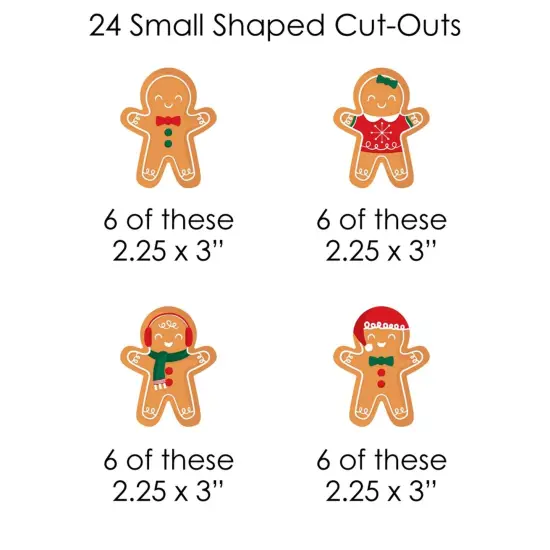 Big Dot of Happiness Gingerbread Christmas - Gingerbread Man Holiday Party DIY Decorations - Clothespin Garland Banner - 44 Pc {7}