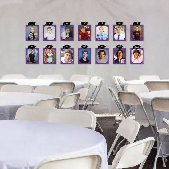 Big Dot of Happiness Purple Graduation 8 x 10 inches K-12 School Photo Holder - DIY Party Decor - Picturific Display {4}