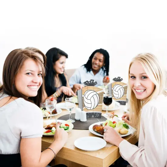 Big Dot of Happiness Bump, Set, Spike - Volleyball - Table Decorations - Baby Shower or Birthday Party Fold and Flare Centerpieces - 10 Count {7}