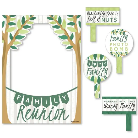 Big Dot of Happiness Family Tree Reunion - Family Gathering Party Photo Booth Picture Frame and Props - Printed on Sturdy Material {7}