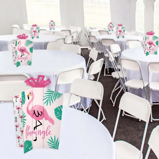 Big Dot of Happiness Pink Flamingo - Party Like a Pineapple - Table Decorations - Tropical Summer Party Fold and Flare Centerpieces - 10 Count {6}
