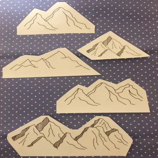 Mountains - Peel Stick and Stitch Hand Embroidery Patterns {6}