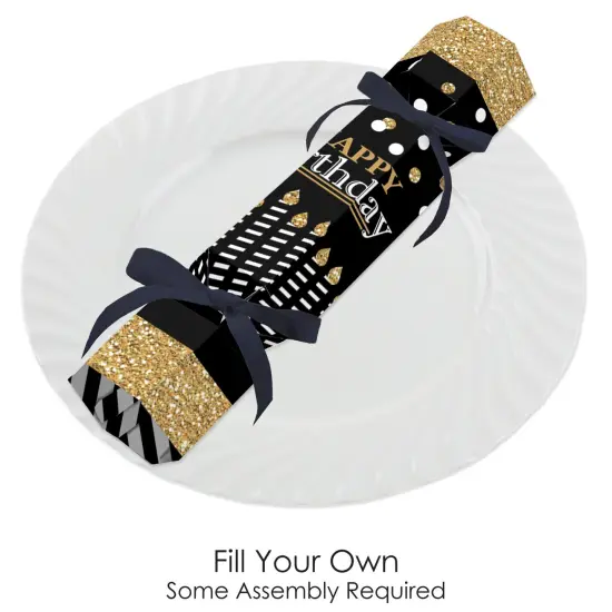 Big Dot of Happiness Adult Happy Birthday - Gold - No Snap Birthday Party Table Favors - DIY Cracker Boxes - Set of 12 {3}