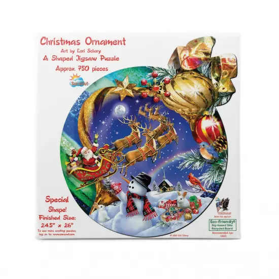 Sunsout Christmas Ornament 750 pc Special Shape Christmas Jigsaw Puzzle 95070 {4}