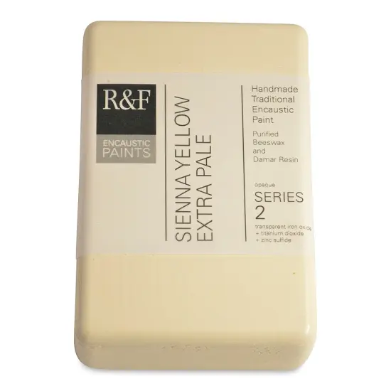 R&F Encaustic Paint Block - Sienna Yellow Extra Pale, 333 ml block {1}