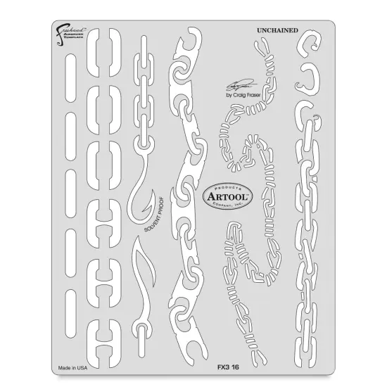Iwata Artool Freehand Template - Kustom FX 3 Unchained {2}