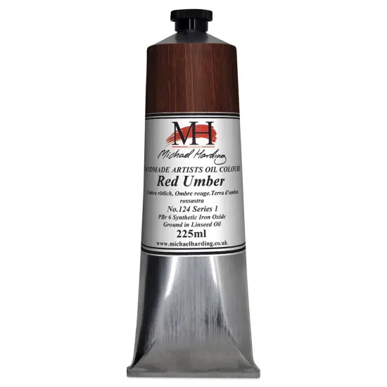 Michael Harding Artists Oil Color - Red Umber, 225 ml tube {1}