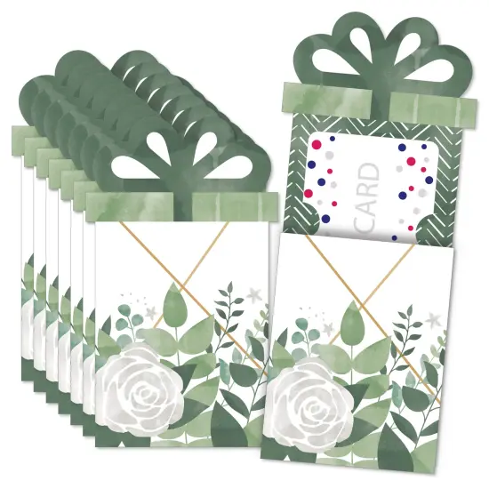 Big Dot of Happiness Boho Botanical - Greenery Party Money and Gift Card Sleeves - Nifty Gifty Card Holders - Set of 8 {1}