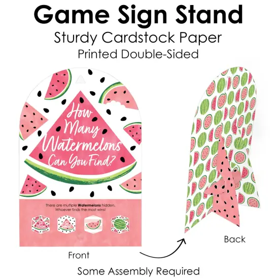Big Dot of Happiness Sweet Watermelon - Fruit Party Scavenger Hunt - 1 Stand and 48 Game Pieces - Hide and Find Game {7}