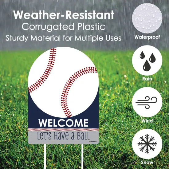 Big Dot of Happiness Batter Up - Baseball - Party Decorations - Birthday Party or Baby Shower Welcome Yard Sign {4}