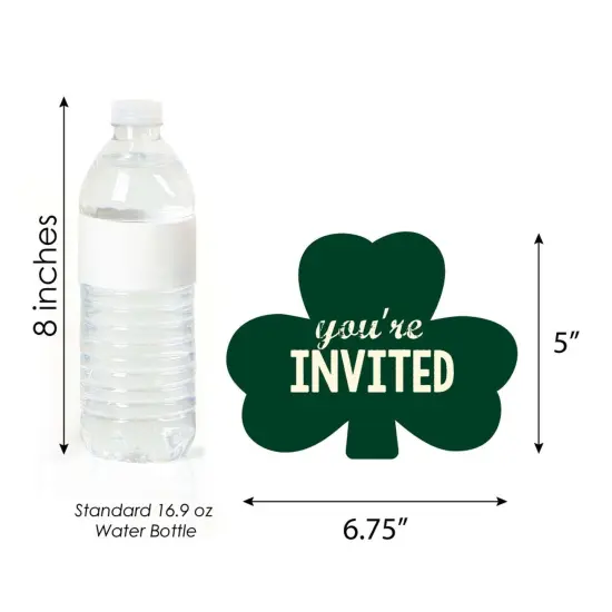Big Dot of Happiness St. Patrick's Day - Shaped Fill-in Invitations - Saint Paddy's Day Party Invitation Cards with Envelopes - Set of 12 {6}
