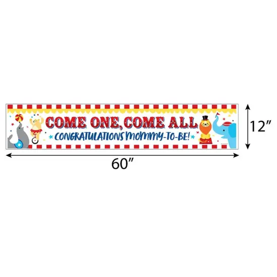 Big Dot of Happiness Carnival - Step Right Up Circus - Carnival Themed Baby Shower Decorations Party Banner {3}
