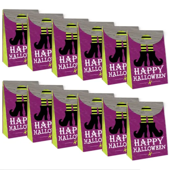 Big Dot of Happiness Happy Halloween - Witch Gift Favor Bags - Party Goodie Boxes - Set of 12 {6}