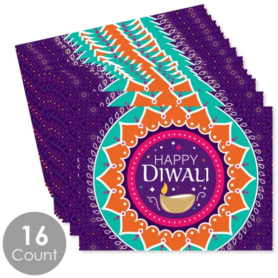 Big Dot of Happiness Happy Diwali - Party Table Decorations - Festival of Lights Party Placemats - Set of 16 {4}