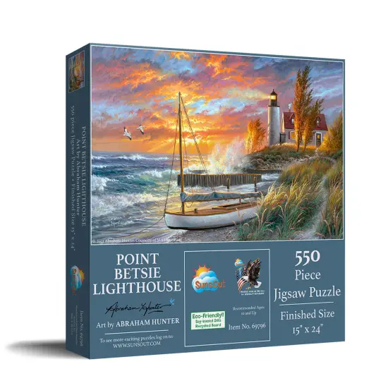 Sunsout Point Betsie Lighthouse 550 pc Jigsaw Puzzle 69796 {3}
