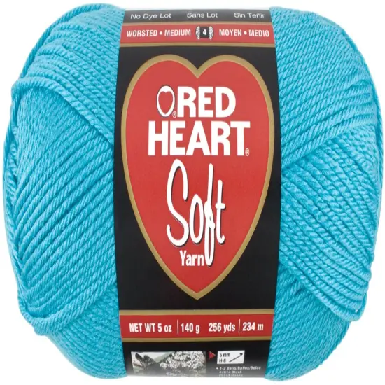 Red Heart Soft Turquoise Yarn - 3 Pack of 141g/5oz - Acrylic - 4 Medium (Worsted) - 256 Yards - Knitting/Crochet {2}