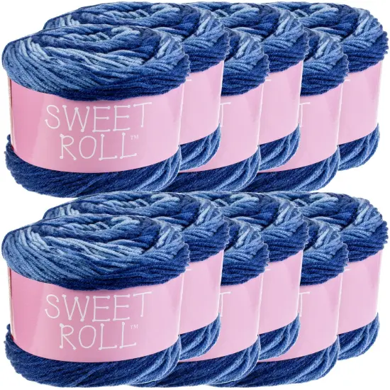Multipack of 12 - Premier Yarns Sweet Roll Yarn-Blueberry Swirl {1}