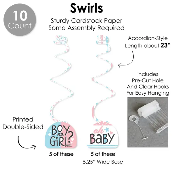 Big Dot of Happiness Baby Gender Reveal - Team Boy or Girl Party Supplies Decoration Kit - Decor Galore Party Pack - 51 Pieces {6}