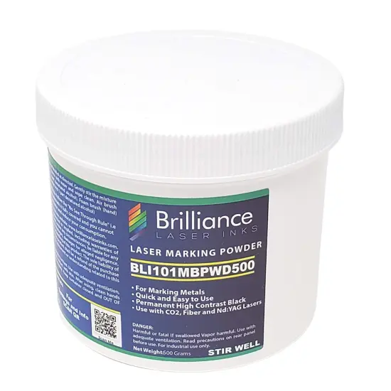 Laser Marking Powder-Metals Marking - CO2 Laser - Fiber Laser - YAG, 100% Guarantee, Durable, Permanent, High Contrast, Brilliance Laser Inks - BLI101MBPWD - 500 Grams(Foam Brush Included) {3}