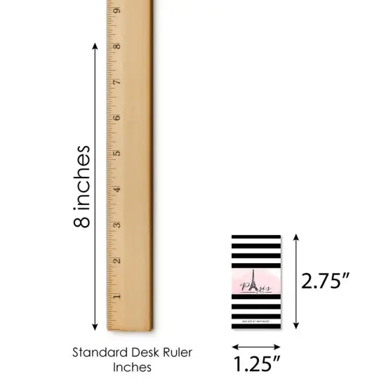 Big Dot of Happiness Paris, Ooh La La - Mini Candy Bar Wrapper Stickers - Paris Themed Baby Shower or Birthday Party Small Favors - 40 Count {6}