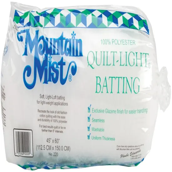 Mountain Mist Quilt-Light Polyester Batting-Crib Size 45"X60" {1}